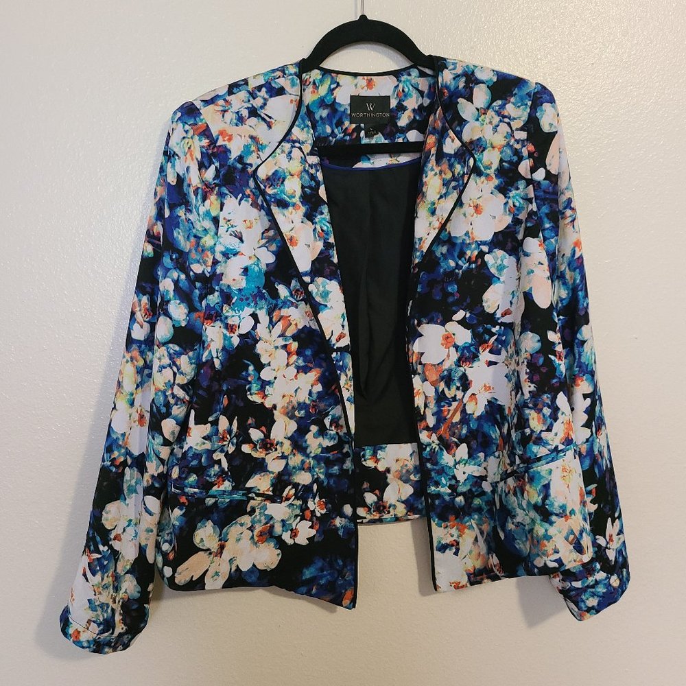 Worthington Floral Blazer